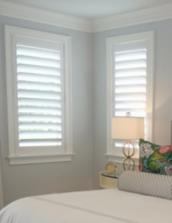 Plantation shutters with hidden tilt rods in Cleveland